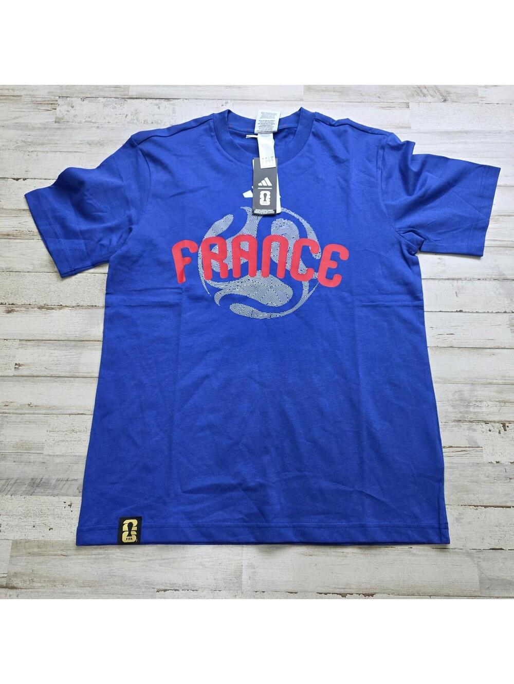 Official FIFA France World Cup Graphic T-Shirt Adidas Men's Size Small NEW NWT